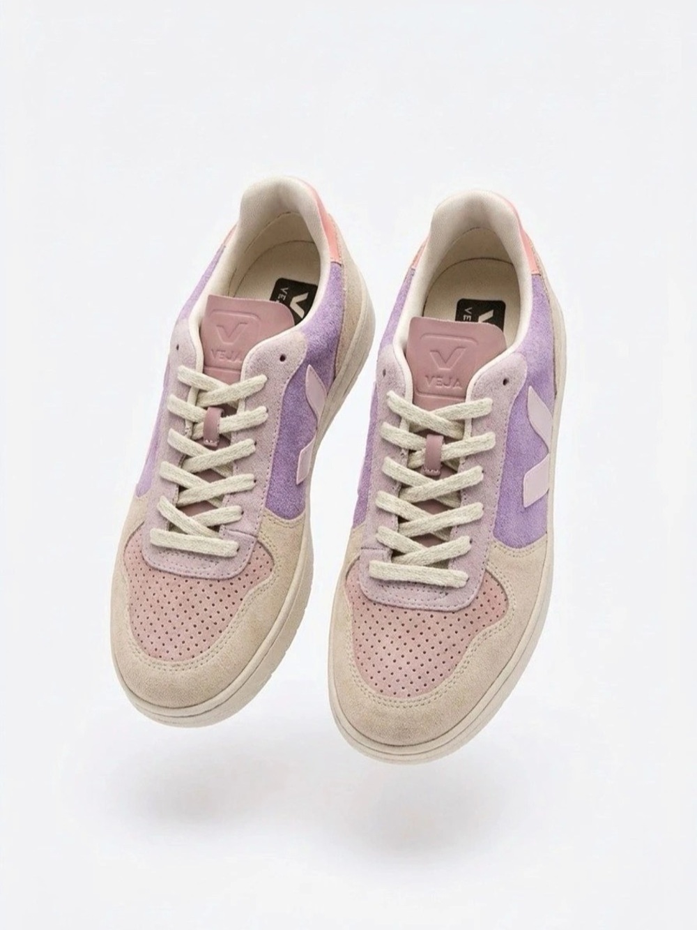 Veja V-10 Suede Multico Sneakers Purple & Pink US 8